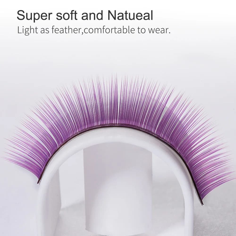 Grüne & braune gemischte Farbe Seiden-Wimpern Extensions