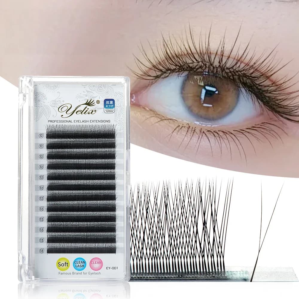 2D Y-Form Einzelspitze Handgewebte Wimpernverlängerungen