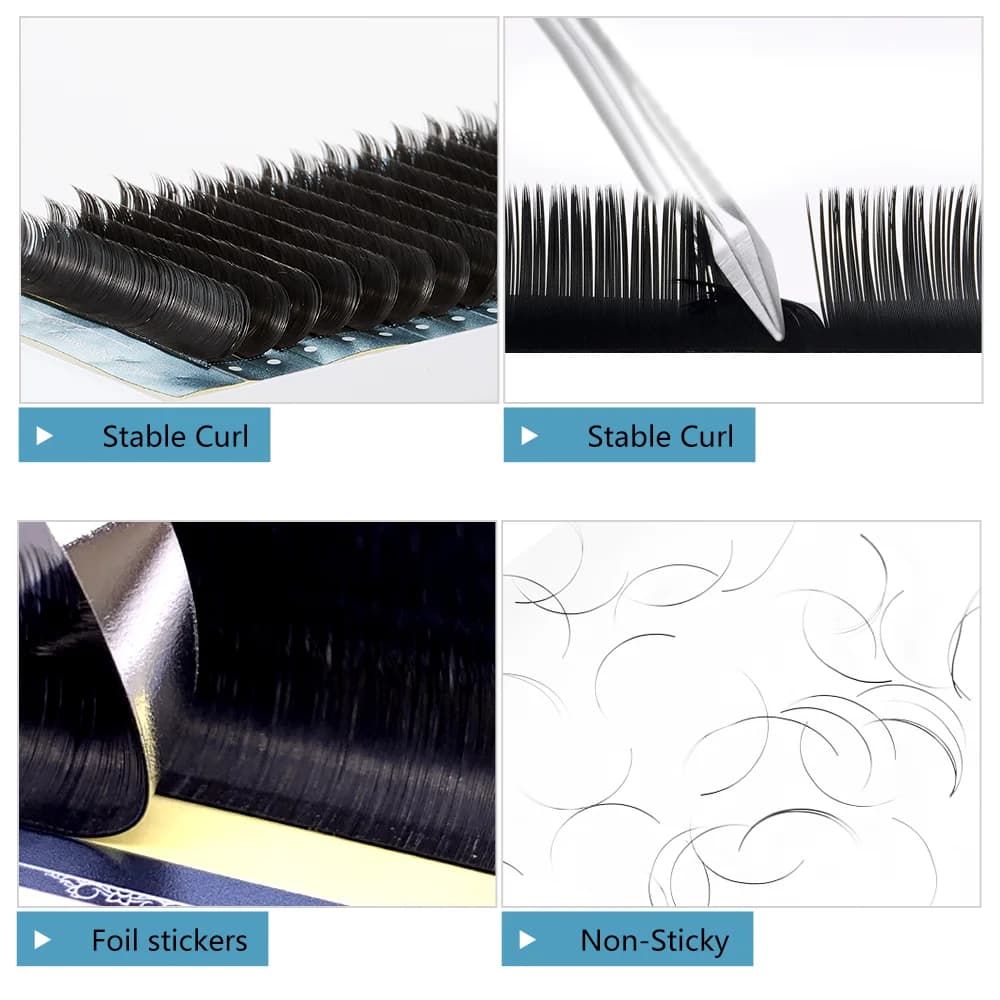 Air Flat Ellipsen-Lash Extensions D+ Curl