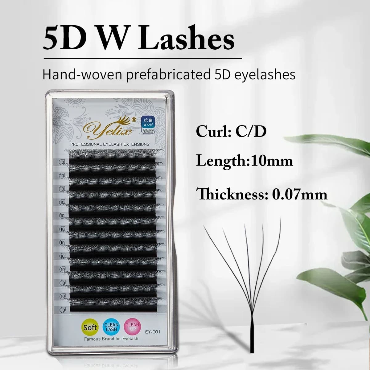 5D W-Form Automatisch Aufblühende Premade Fächer-Wimpernverlängerungen