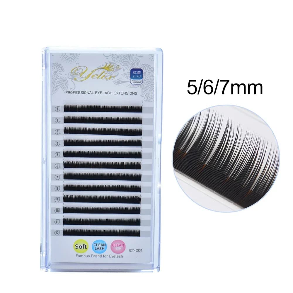 Kurze untere Wimpern-Extensions 6-8mm