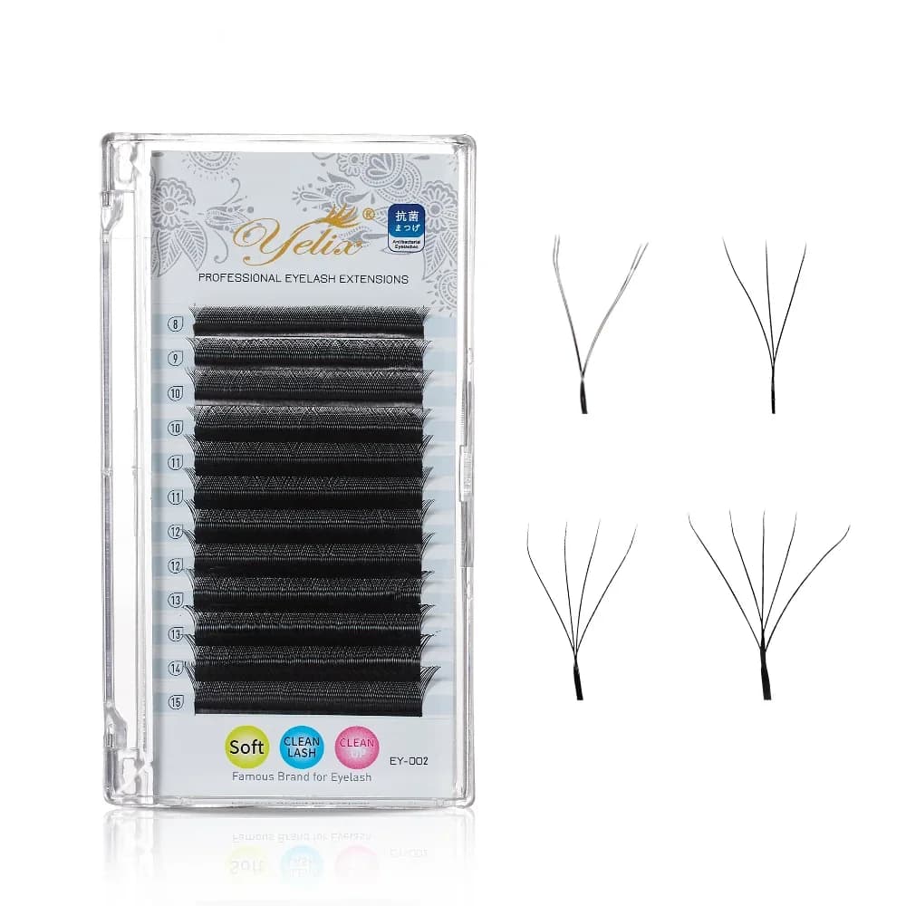 W-Form Bloom 2D-5D vorgefertigte Fächer Wimpernverlängerungen