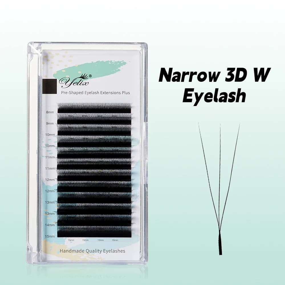 Schmale W-Form vorgefertigte Volume-Fächer Wimpernverlängerungen, 2D-5D
