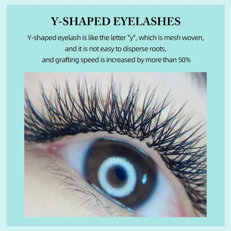 Natürliche weiche 3D-8D W-Form vorgefertigte Fächer-Wimpern