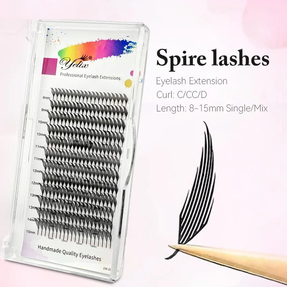 Spire Form Bloom Vorgefertigte Fächer Wimpernverlängerungen
