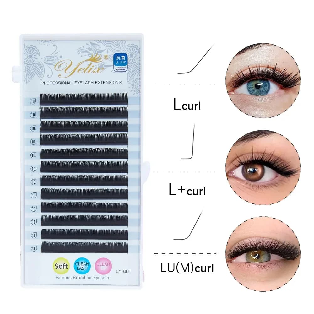 L-Curl Matt Mink Einzelne Wimpernverlängerungen 8-15mm