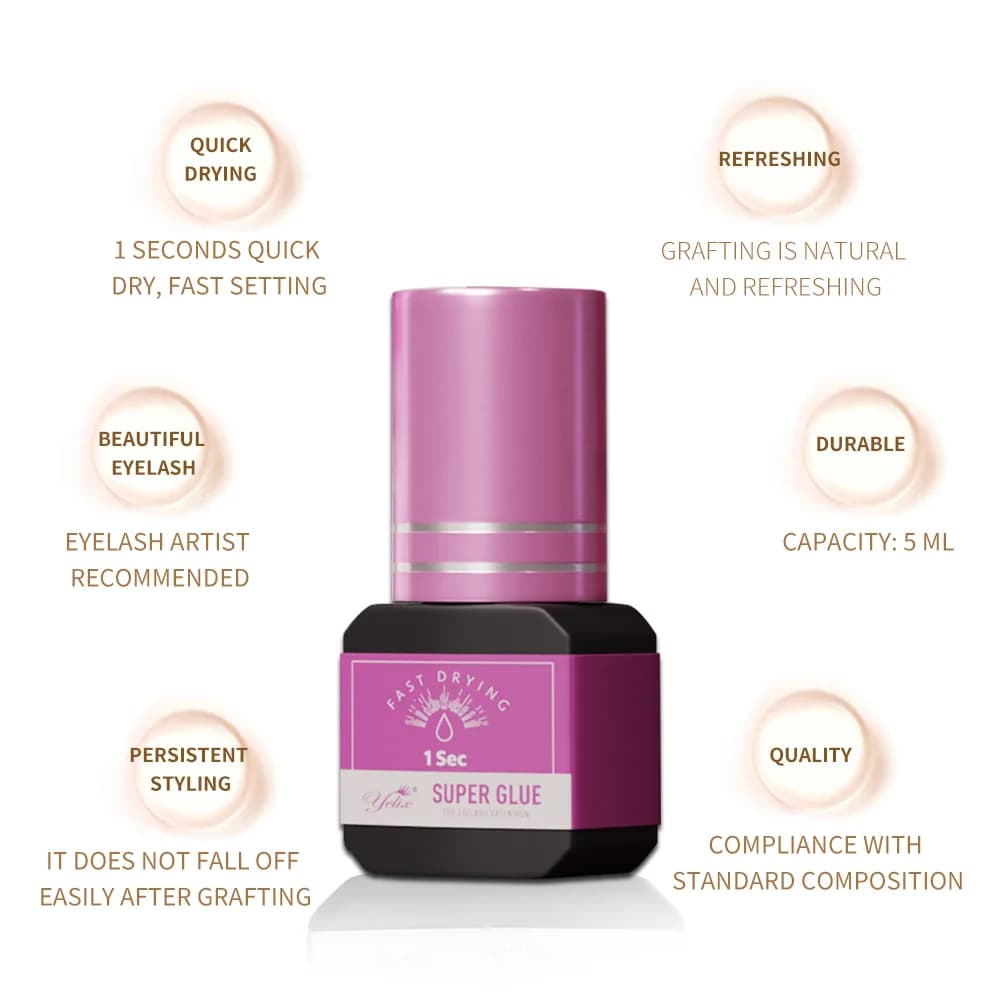 Professioneller Wimpernkleber 5 ml 3er-Pack