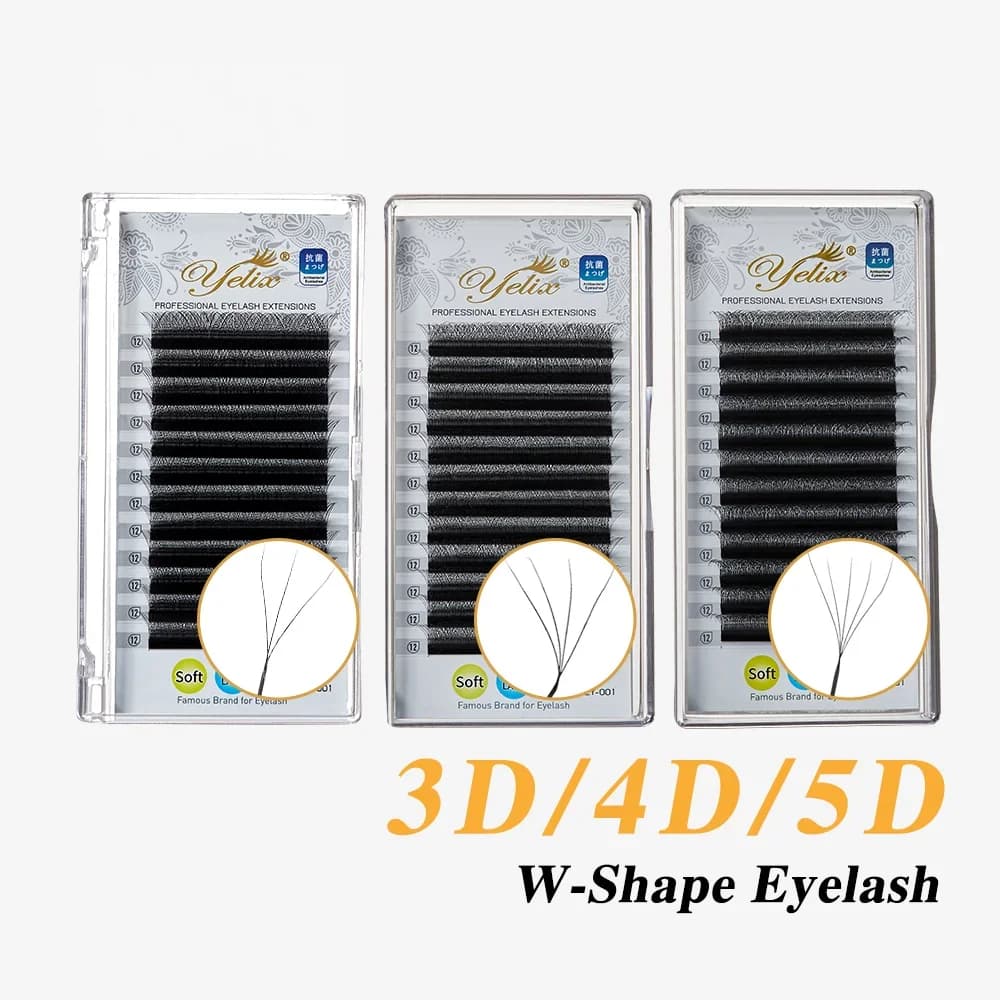 YY und 3D/4D/5D W Shape vorgefertigte Volumen-Wimpern
