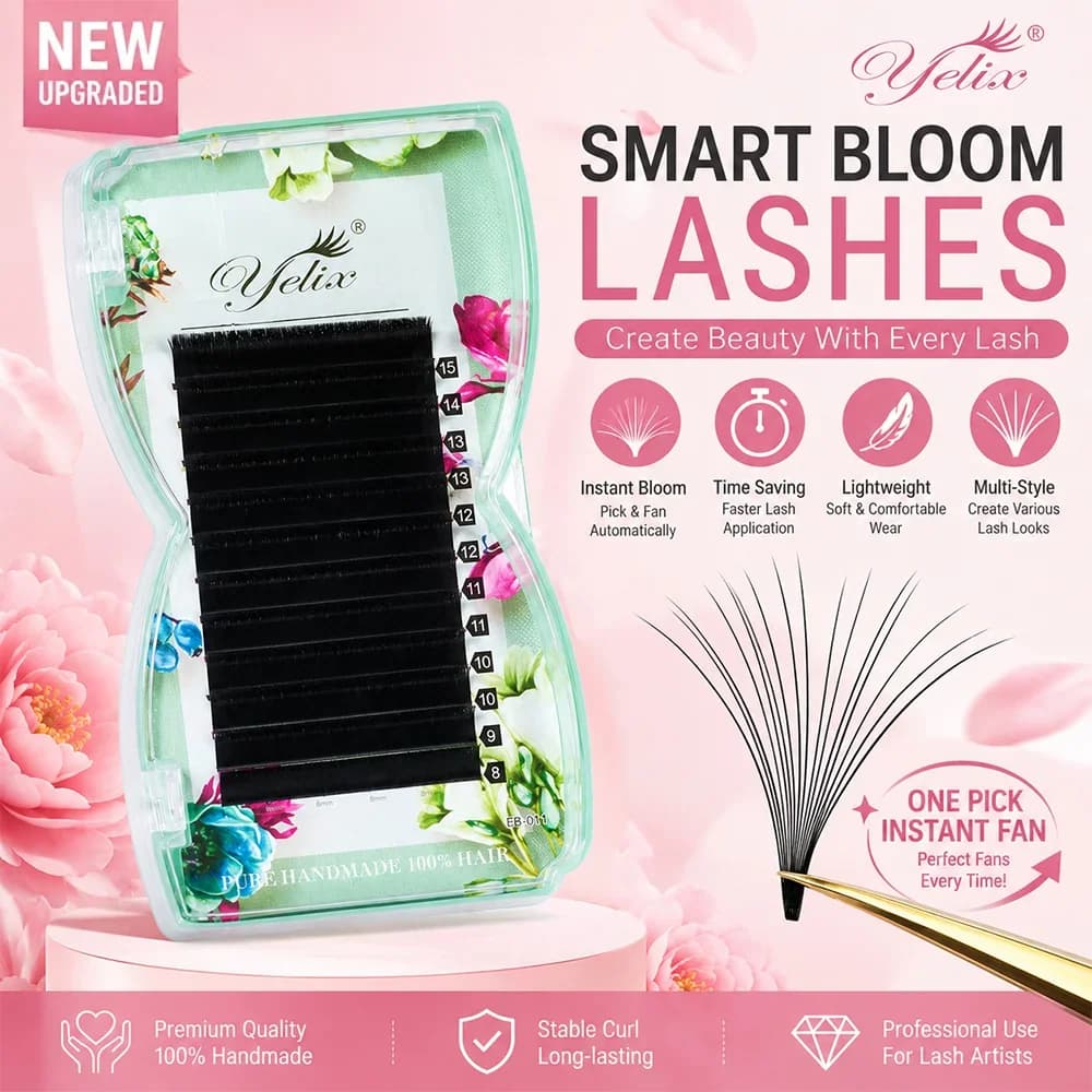 Easy Fanning Smart Bloom Wimpern, gemischte Länge