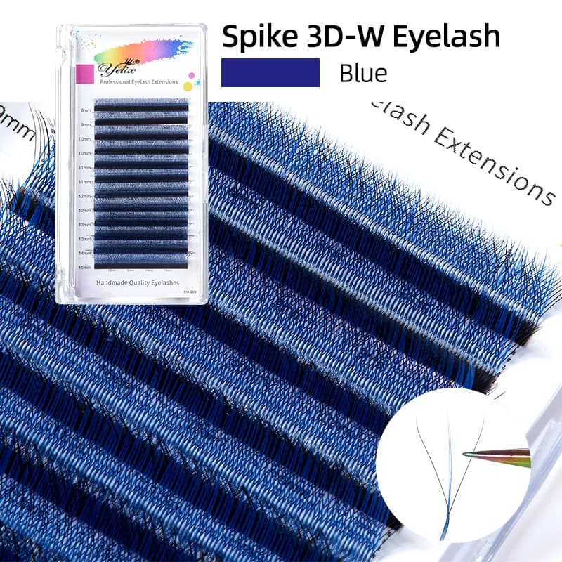 Schwarz-violette Spike 3D-W Volumen-Wimpern