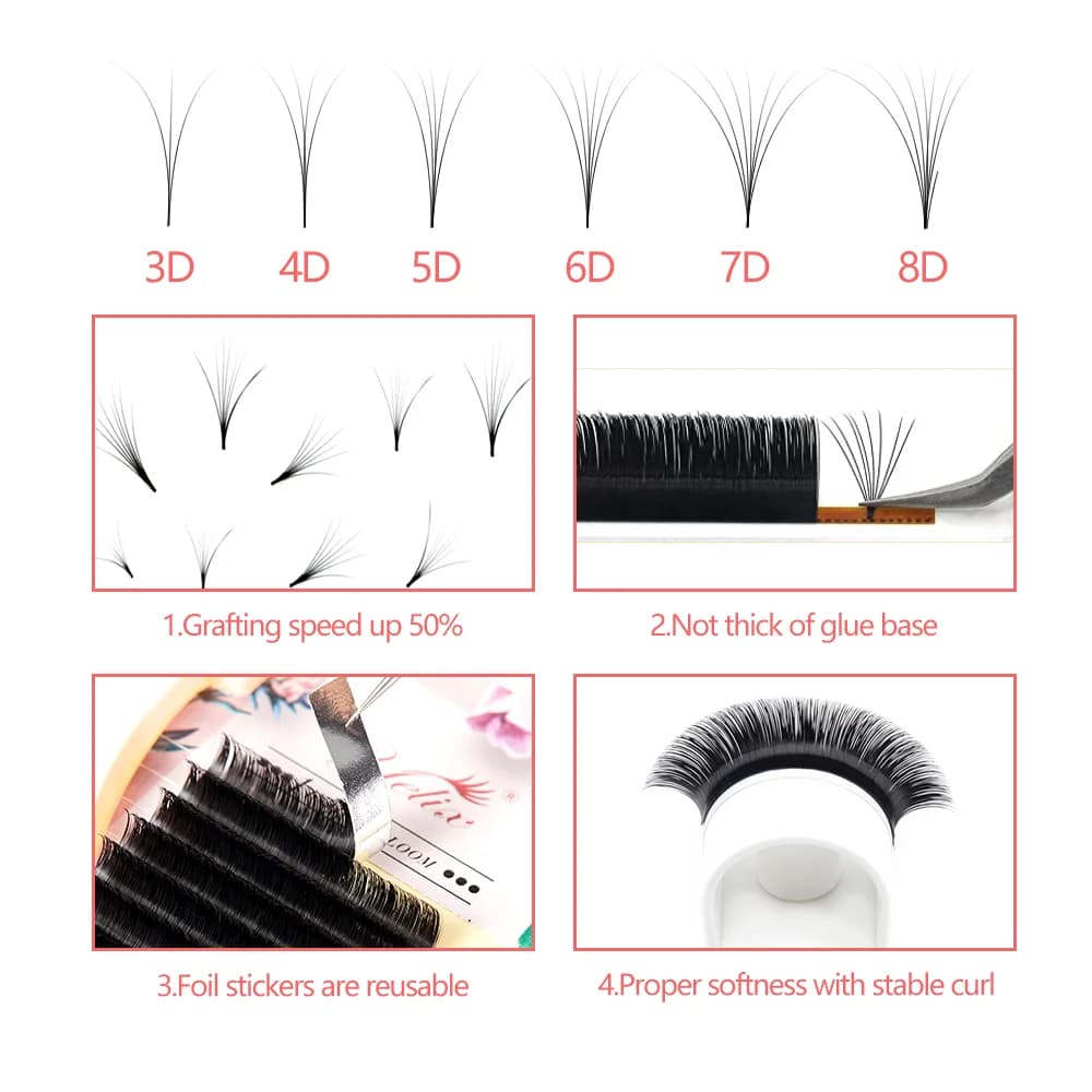 Auto Bloom Easy Fan Mega Volume Wimpernverlängerungen