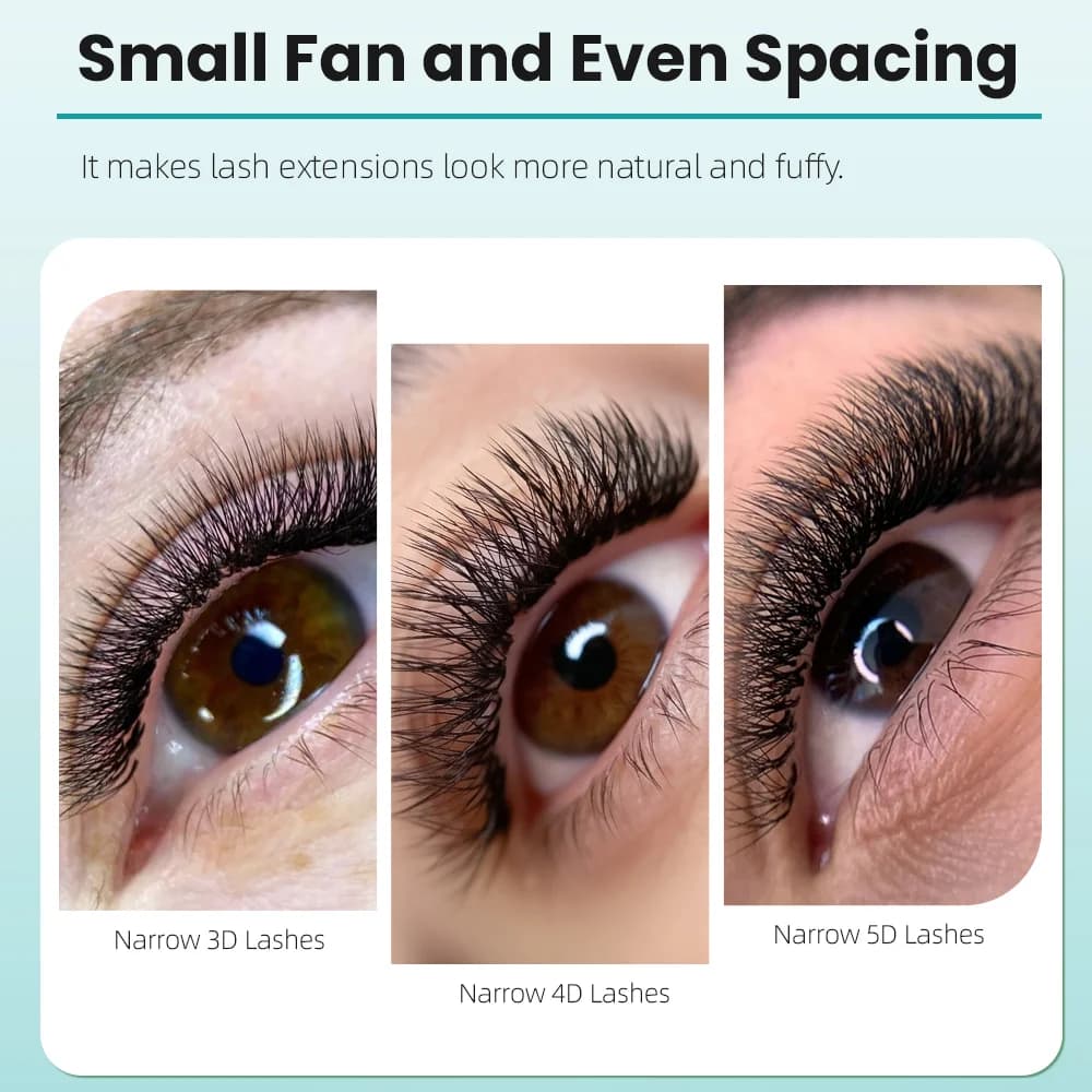 Schmale 3D/4D/5D W-Form Fertig-Fächer-Wimpern
