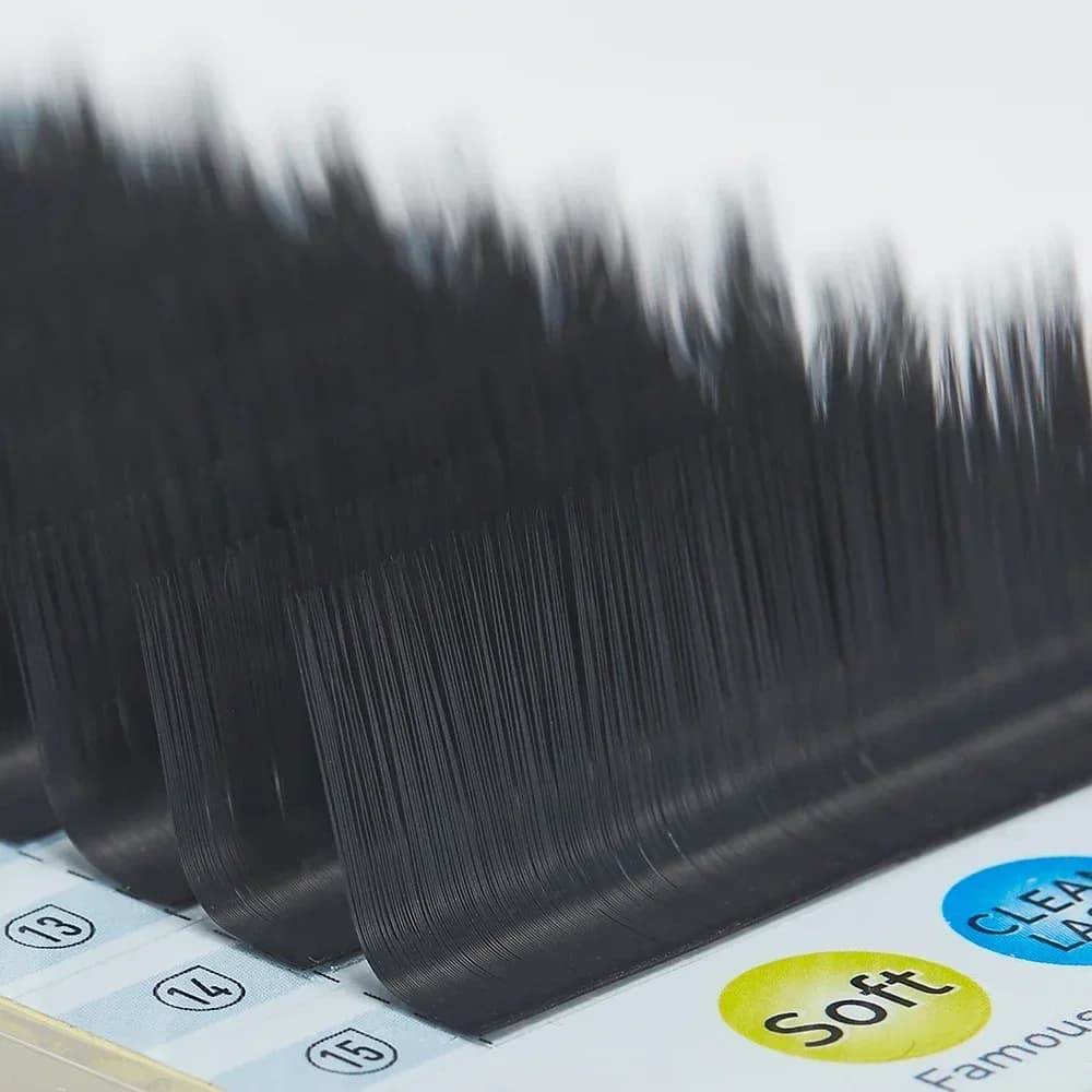 Mattierte Seiden-Wimpern Einzelwimpern L+/LC/L/LU Wölbung