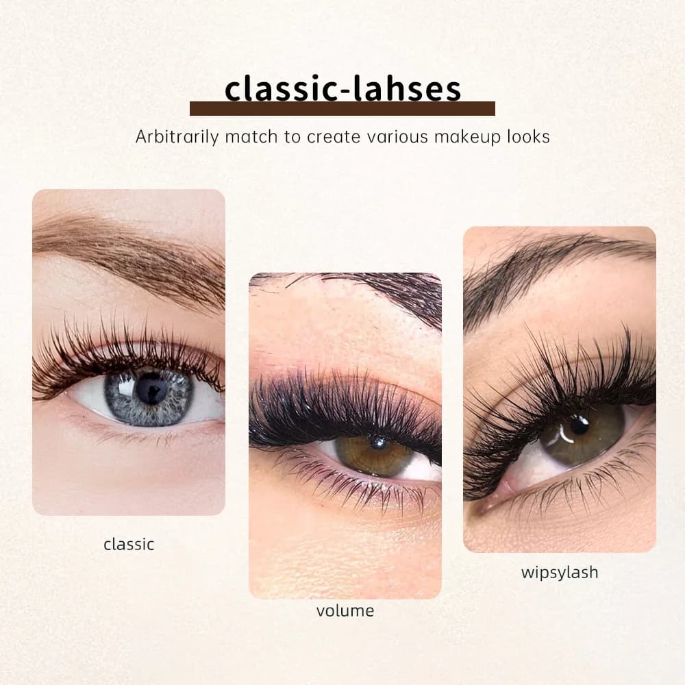 Premium Klassische Einzel-Wimpernverlängerungen mit Kleber